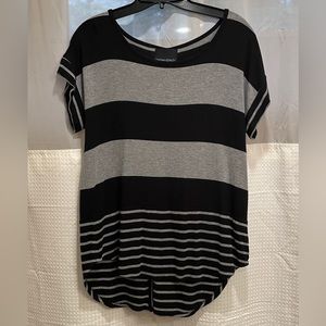 Cynthia Rowley gray and black stripe women’s top